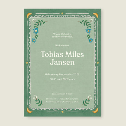 Sample Heart Bird Green