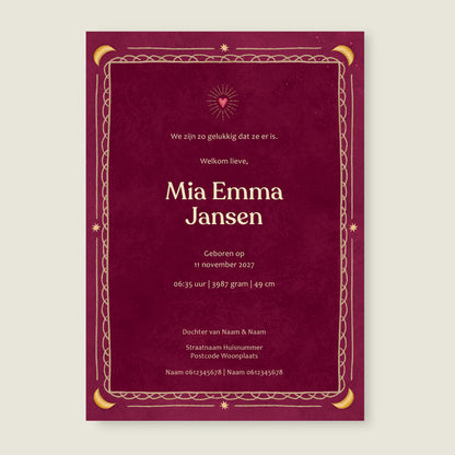 Sample Heart Bird Red