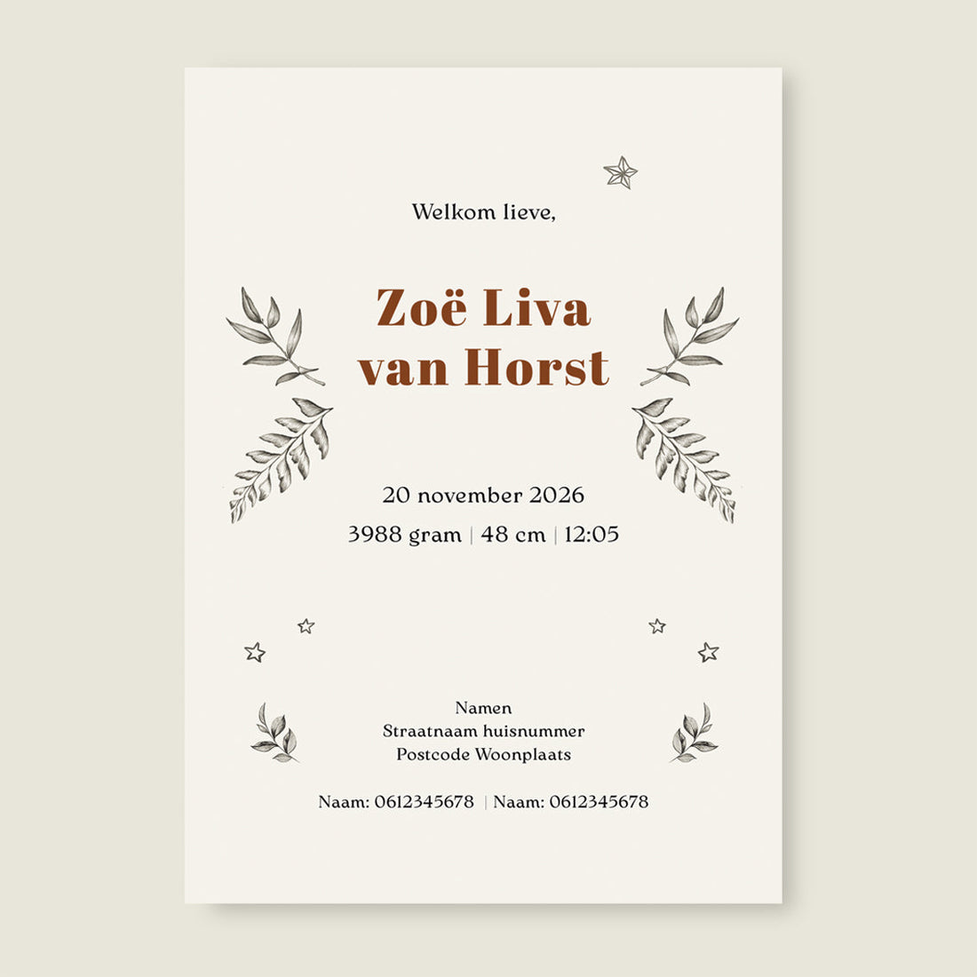 Sample Little Dear Offwhite - Story of July