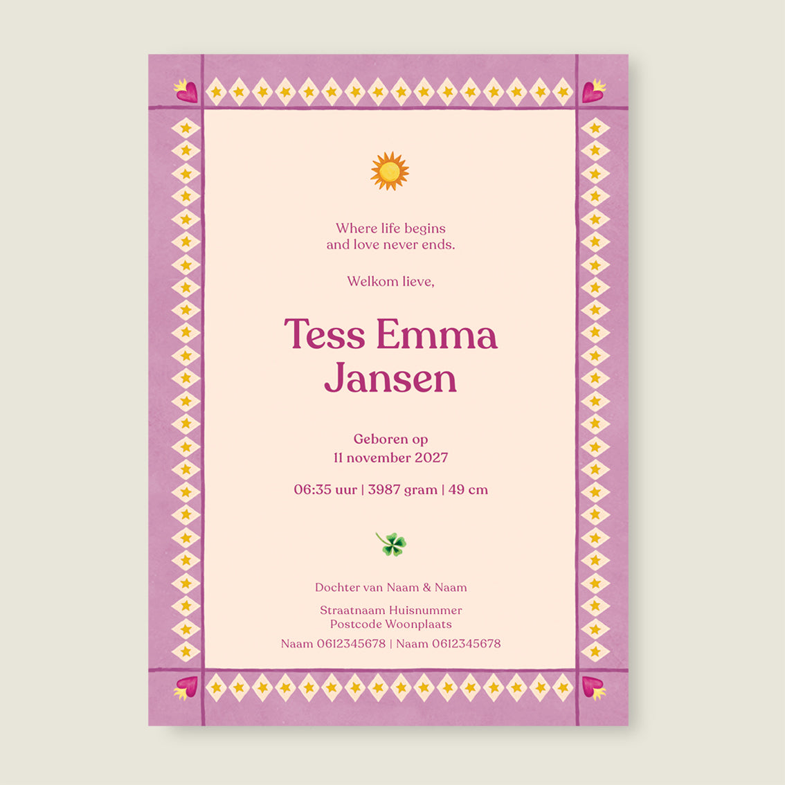 Lovely Lion Heart Pink