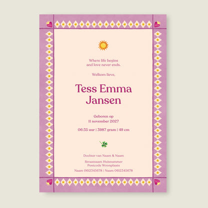 Sample Lovely Lion Heart Pink