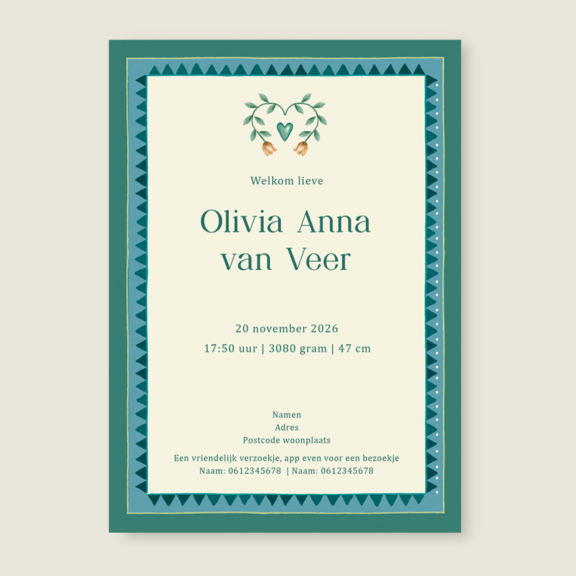 Sample Oh Dear Butterfly Green - Story of July