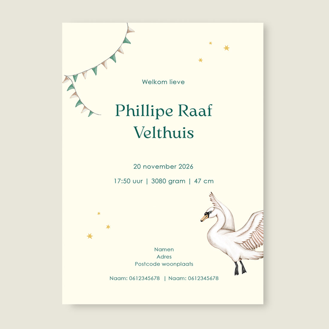 Swan Basket Green - Story of July