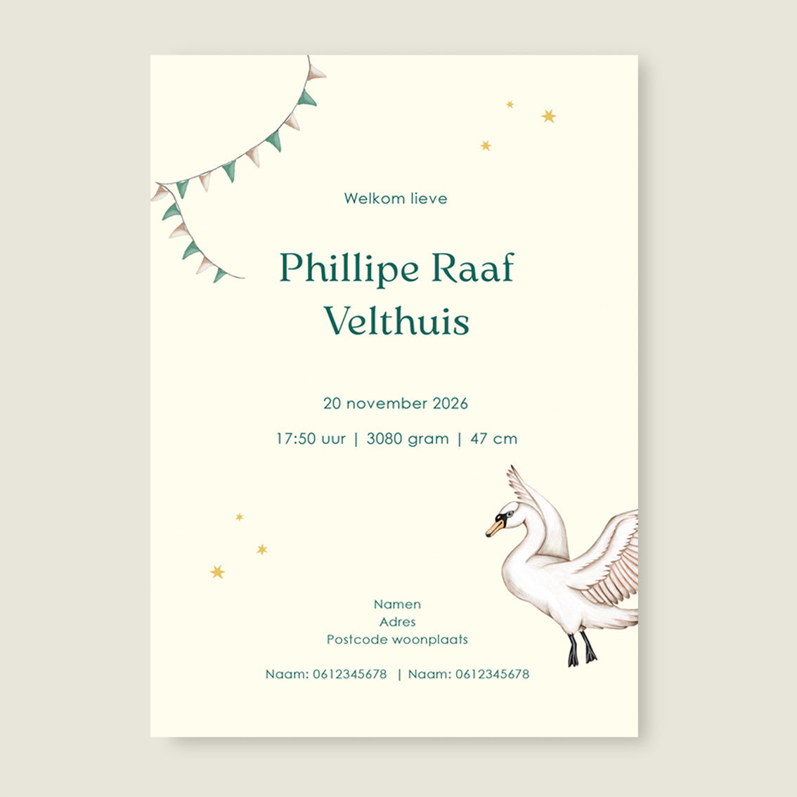 Sample Swan Basket Green - Story of July