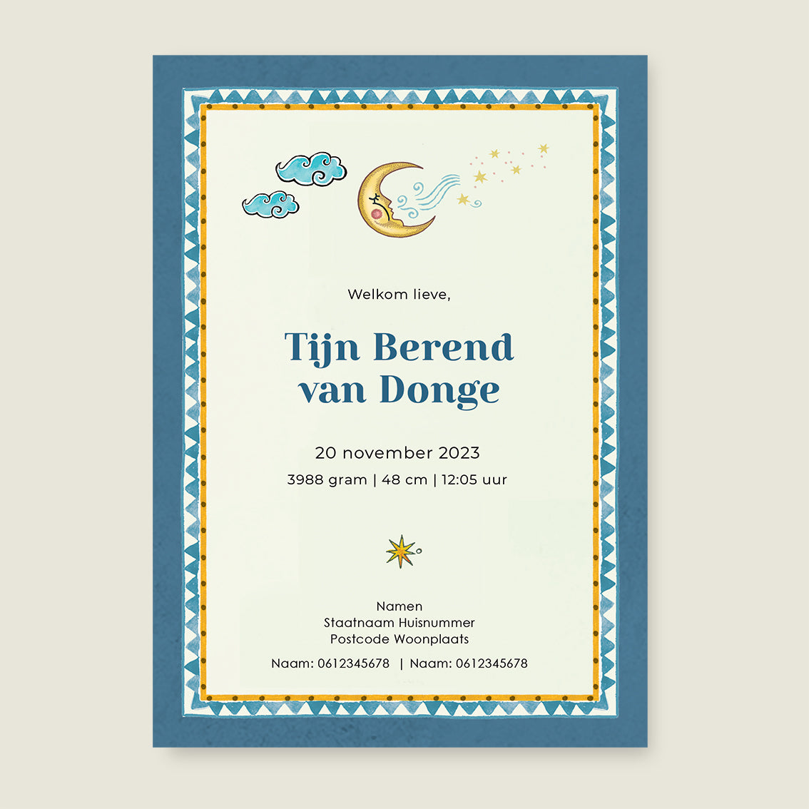 Two Pretty Tigers Blauw - Story of July