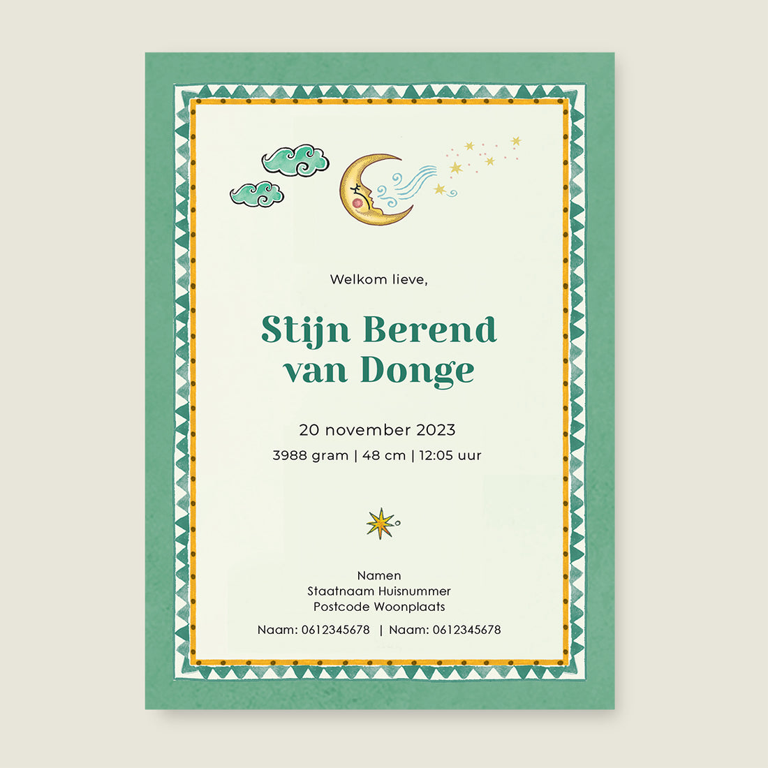 Two Pretty Tigers Groen - Story of July