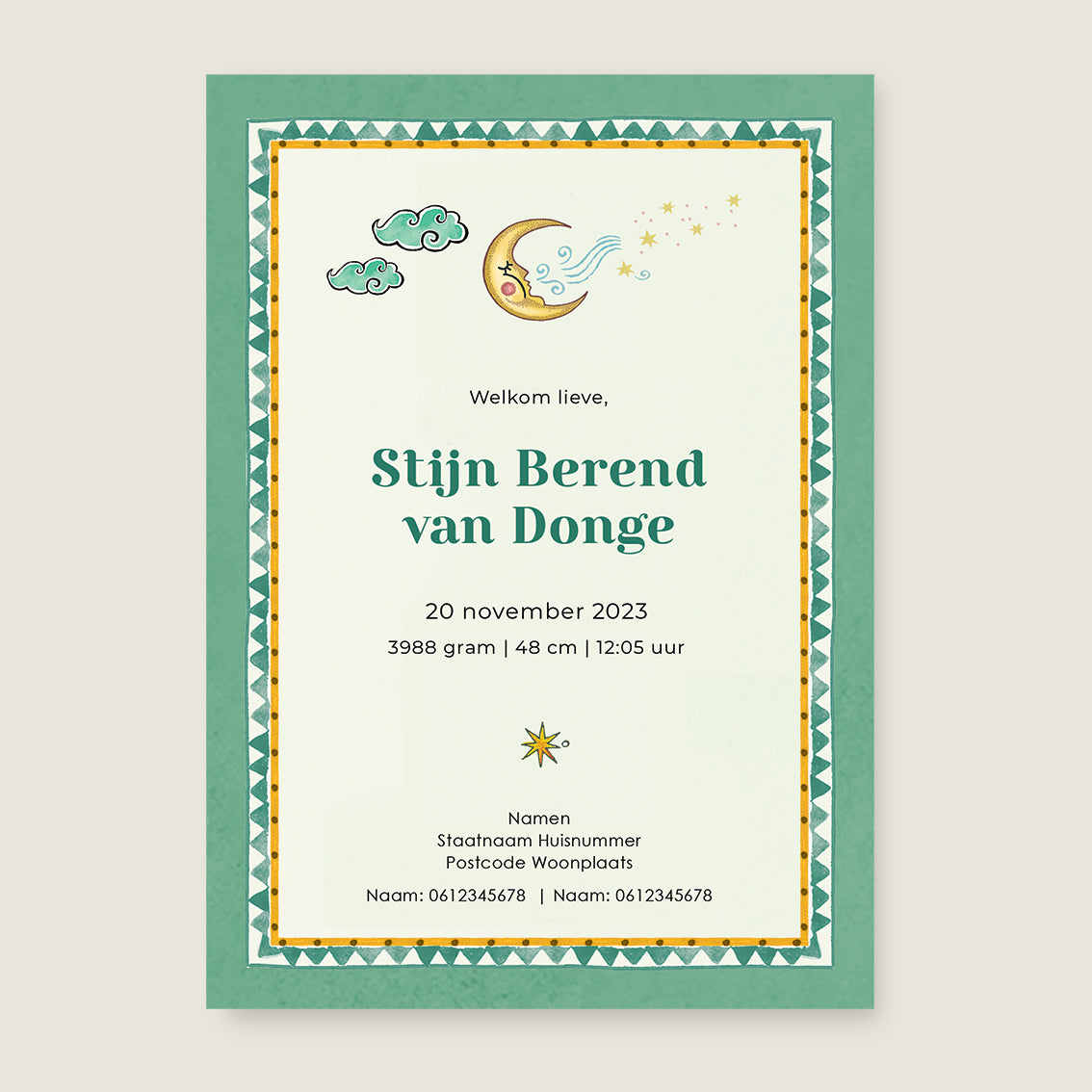 Two Pretty Tigers Groen - Story of July