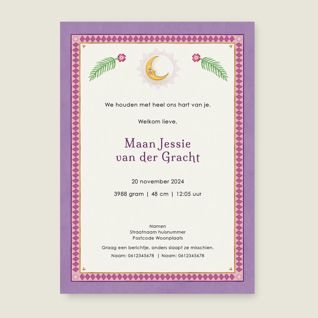 Crane Bird And The Elephant Paars - Story of July