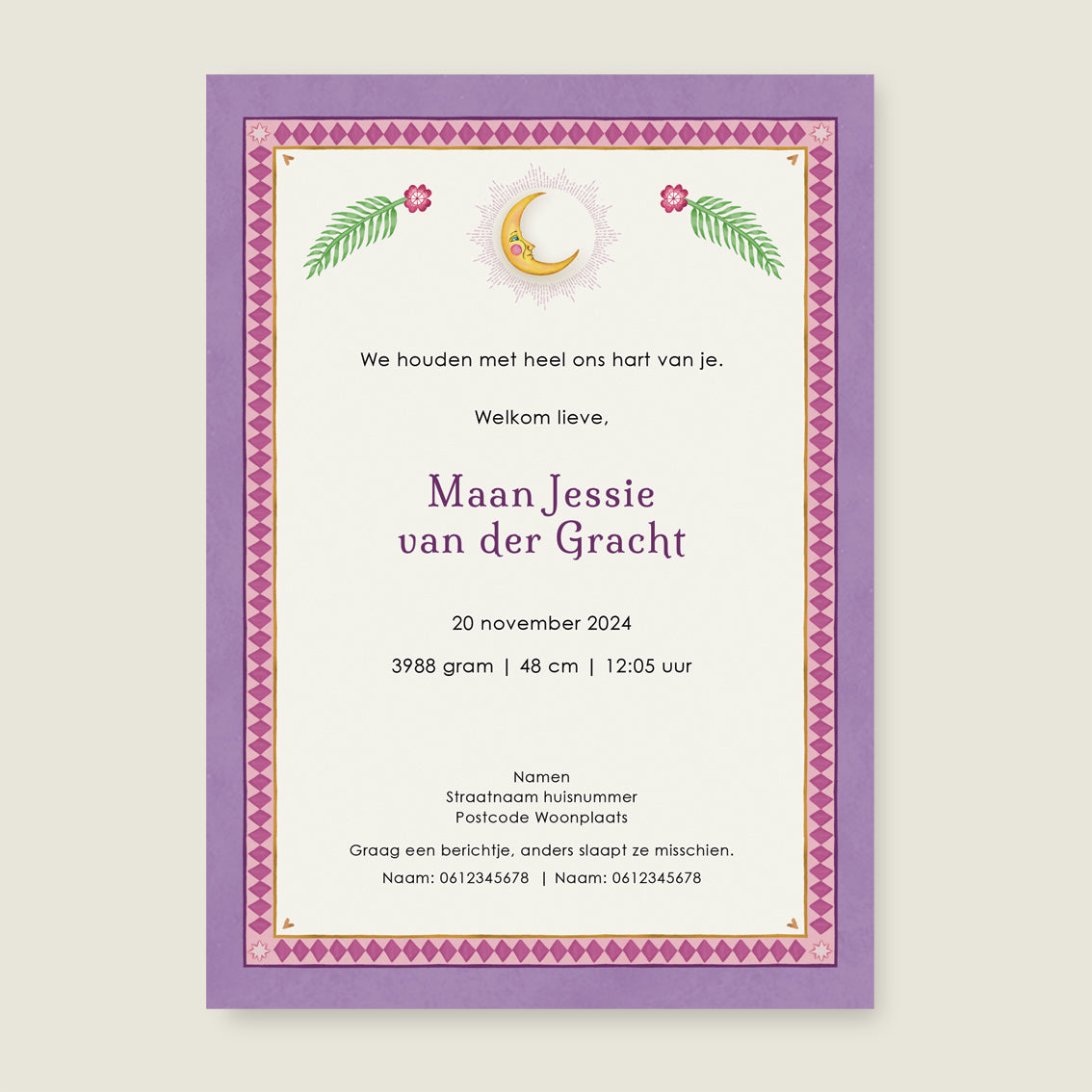 Crane Bird And The Elephant Paars - Story of July