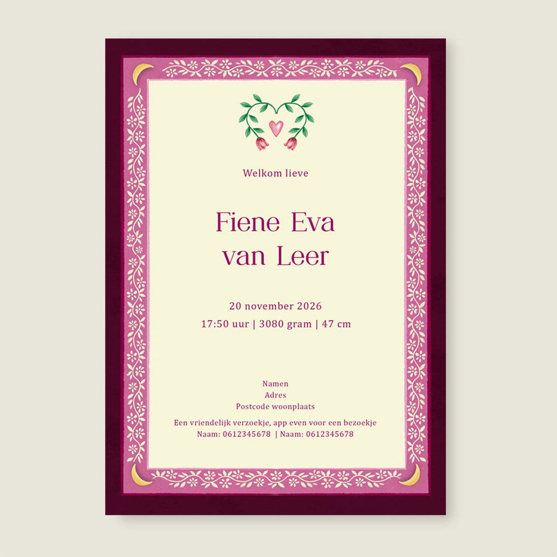 Sample Moon Moth Red - Story of July