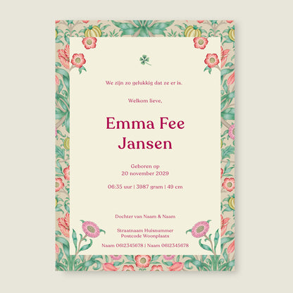 Sample Sleep Tight Flowers Pink