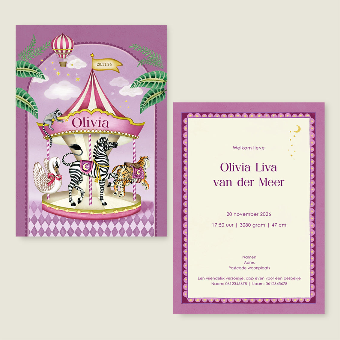 Sample Carrousel Purple - Story of July