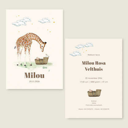 Giraffe Basket Offwhite - Story of July