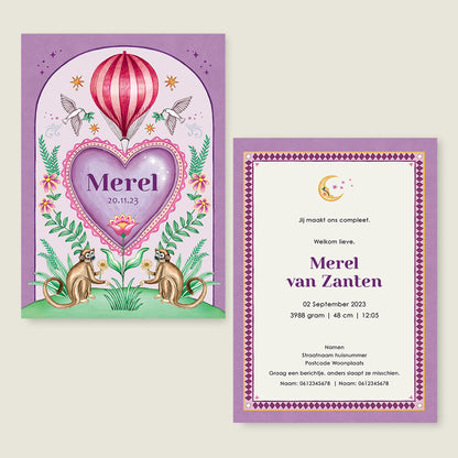 Monkey Heart Paars - Story of July