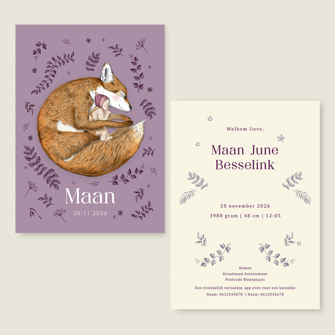 Sample Sleeping Fox Lila - Story of July