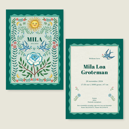 Sparrow Birds Green - Story of July