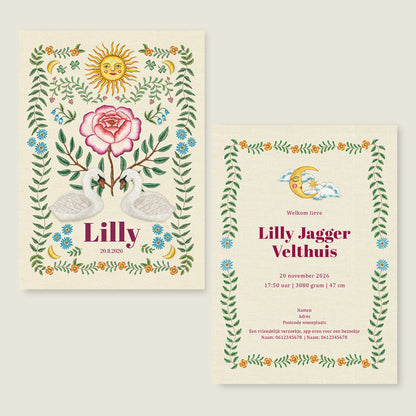 Sample Swan Rose Offwhite - Story of July