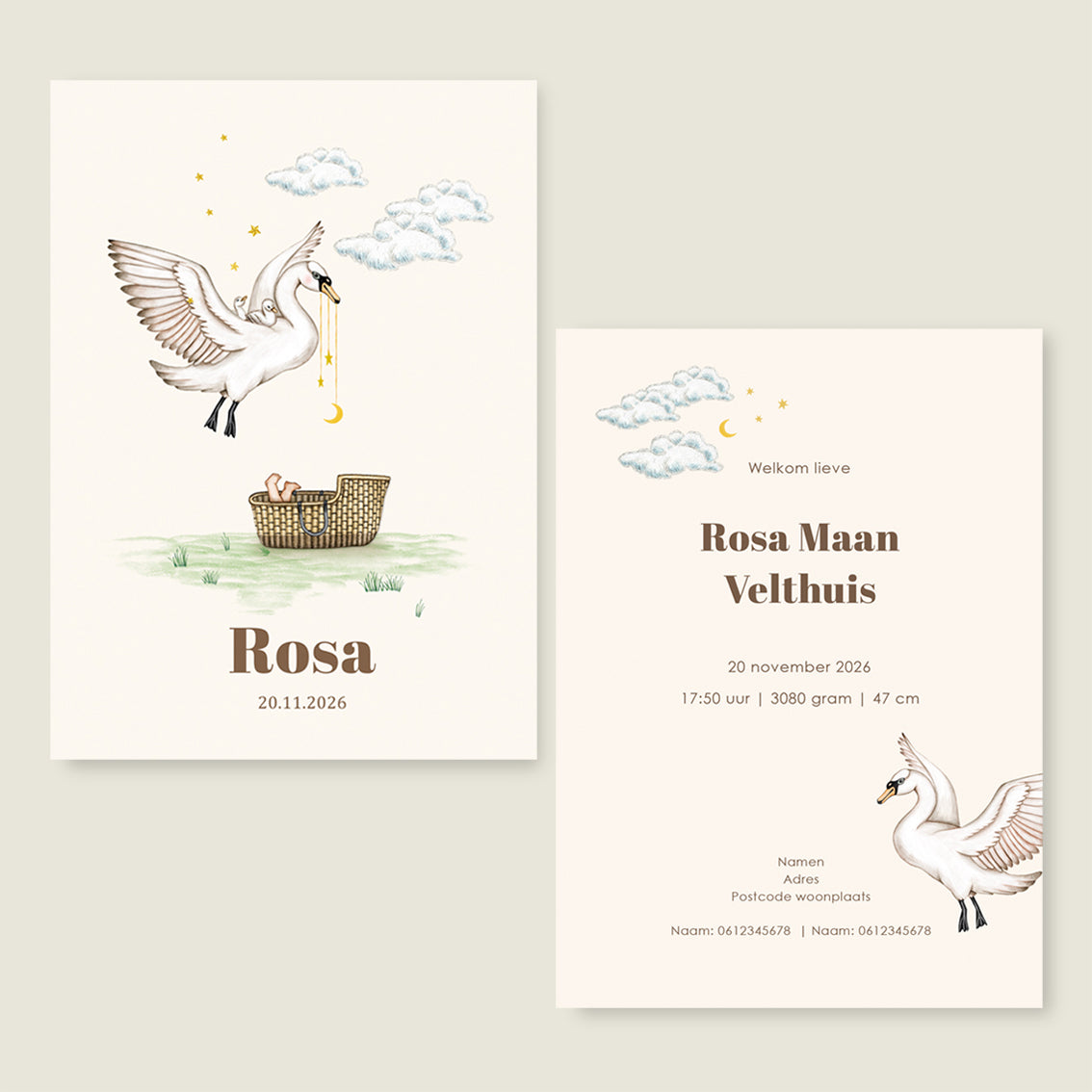 Swan Basket Offwhite - Story of July