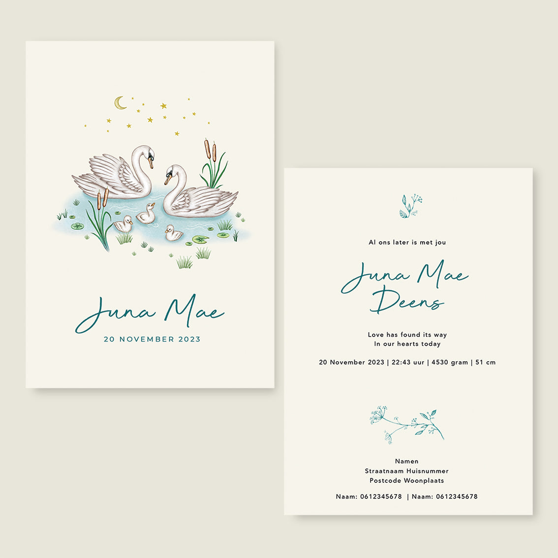 Swan Family Offwhite - Story of July