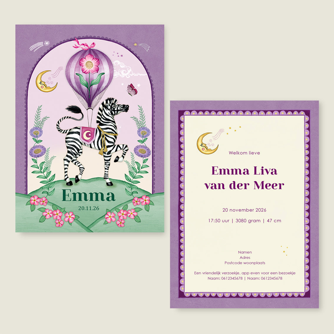 Zebra Moon Paars - Story of July