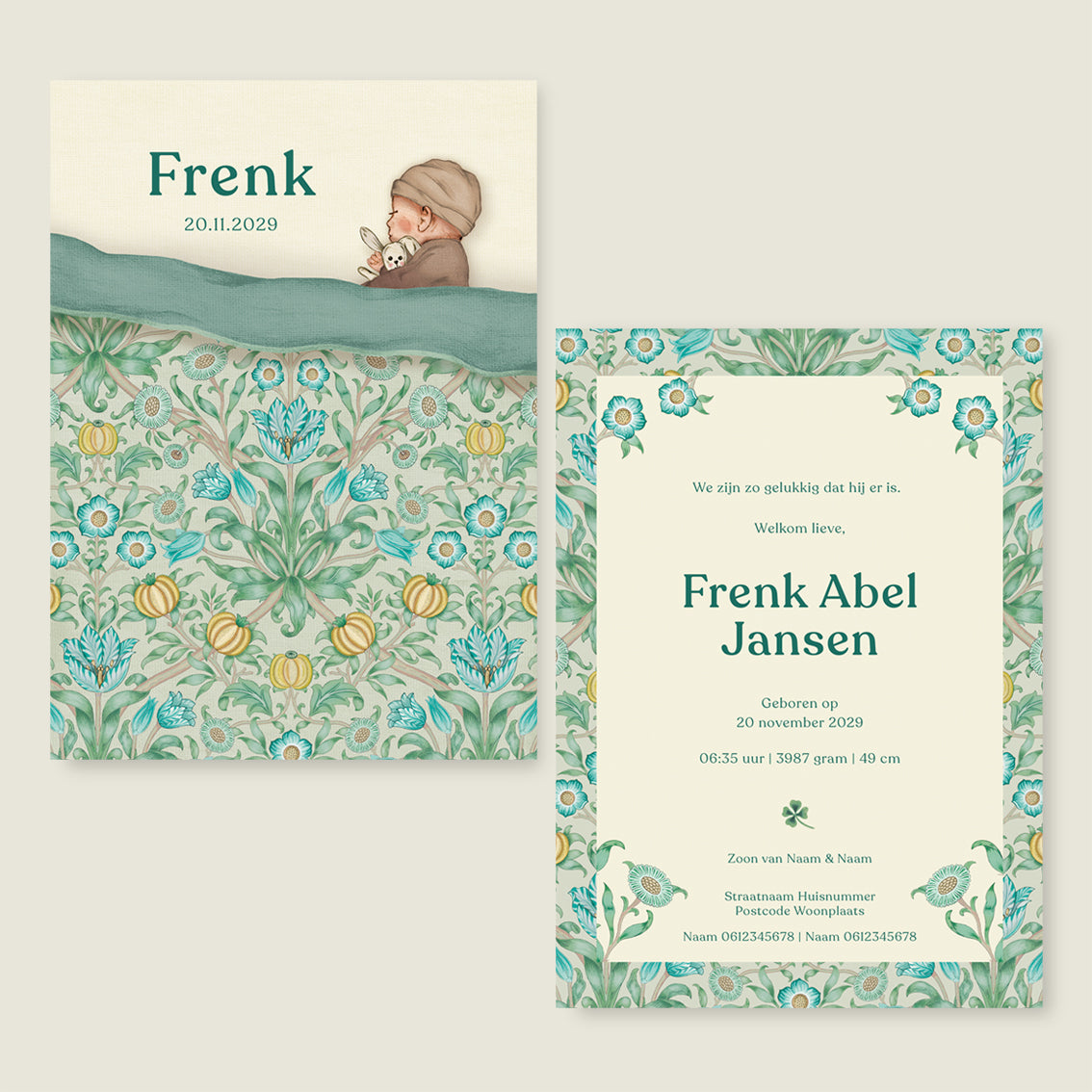 Sample Sleep Tight Flowers Blue