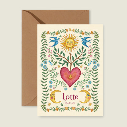 Embroider Heart Offwhite - Story of July