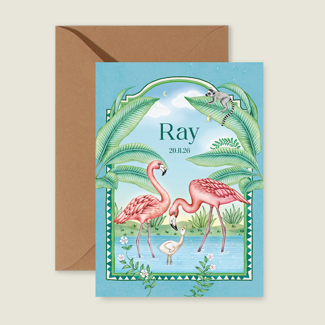 Sample Flamingo Family Blue - Story of July