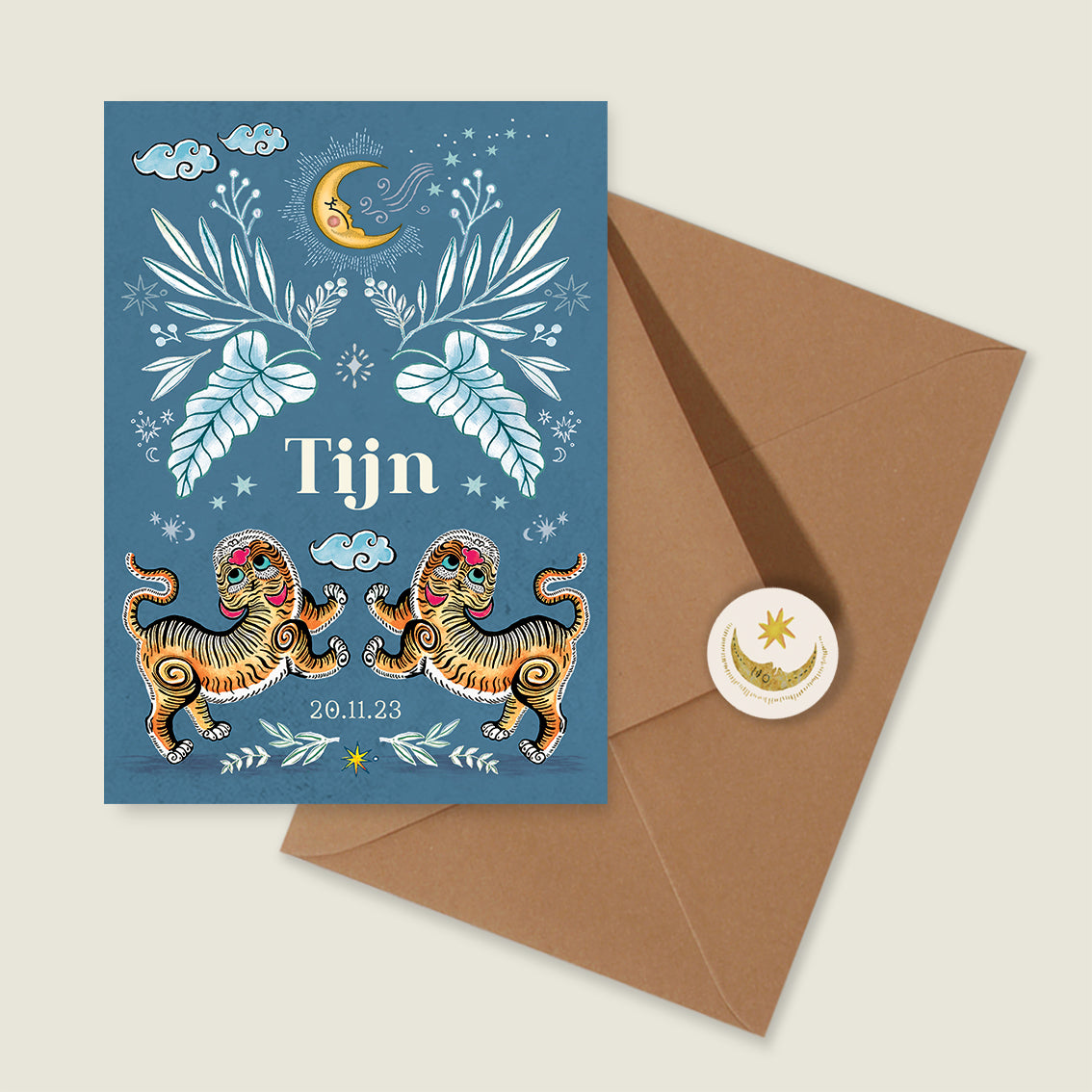 Two Pretty Tigers Blauw - Story of July