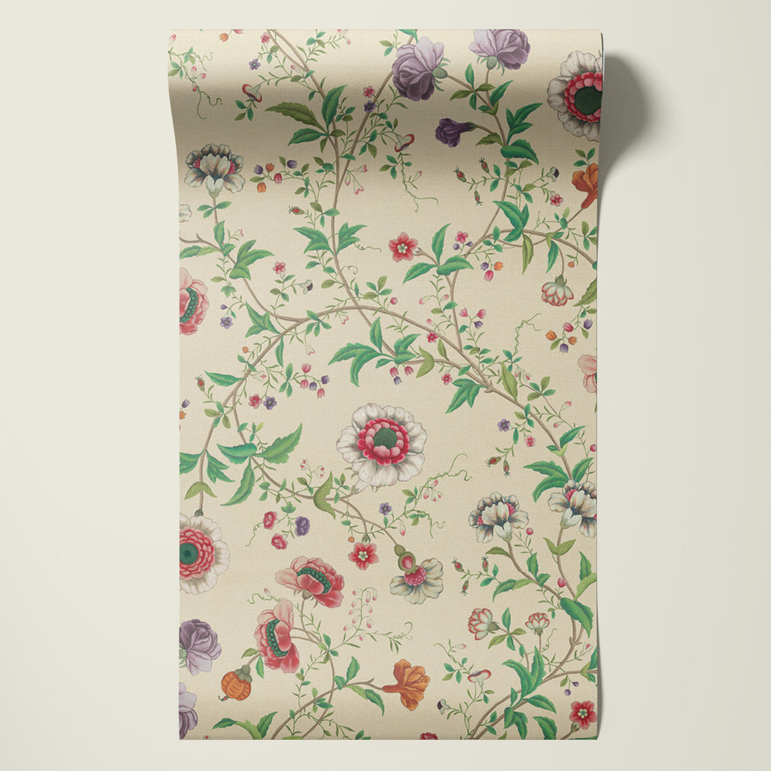 Behangsample Floral Heritage Offwhite