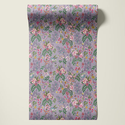 Behangsample Little Flowers Lila