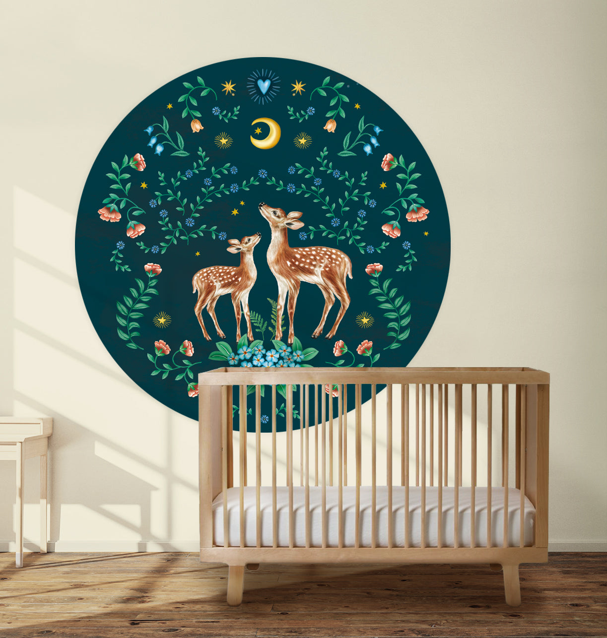 Behangcirkel Little Dear Blue - Story of July