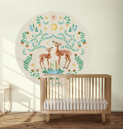 Behangcirkel Little Dear Khaki - Story of July