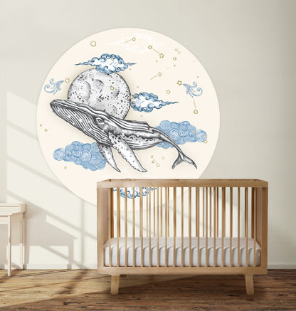 Behangcirkel Moonlight Whale - Story of July