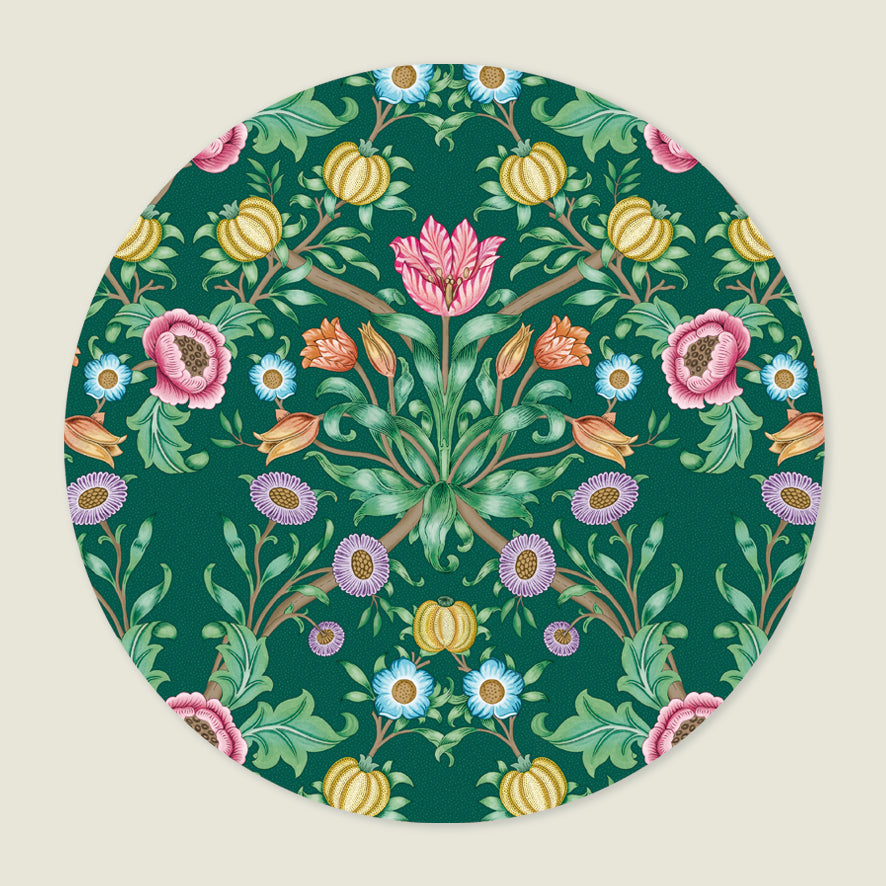 Behangcirkel Blooming Flowers Green - Story of July