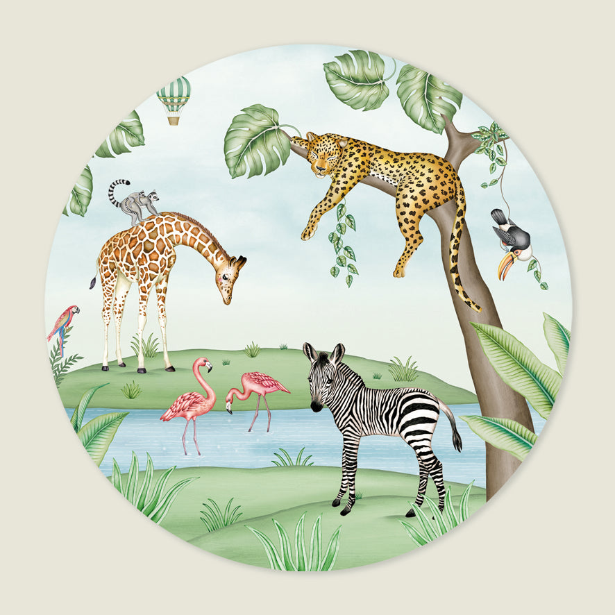 Behangcirkel Jungle Animals - Story of July