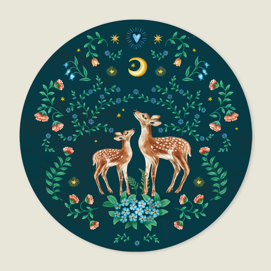 Behangcirkel Little Dear Blue - Story of July