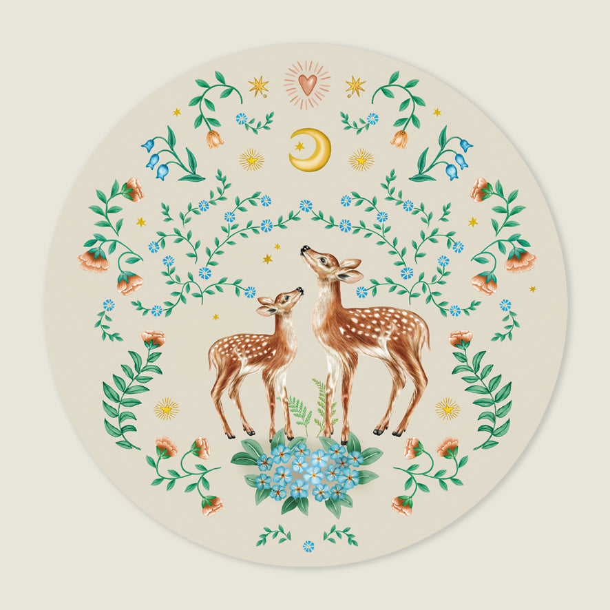 Behangcirkel Little Dear Khaki - Story of July