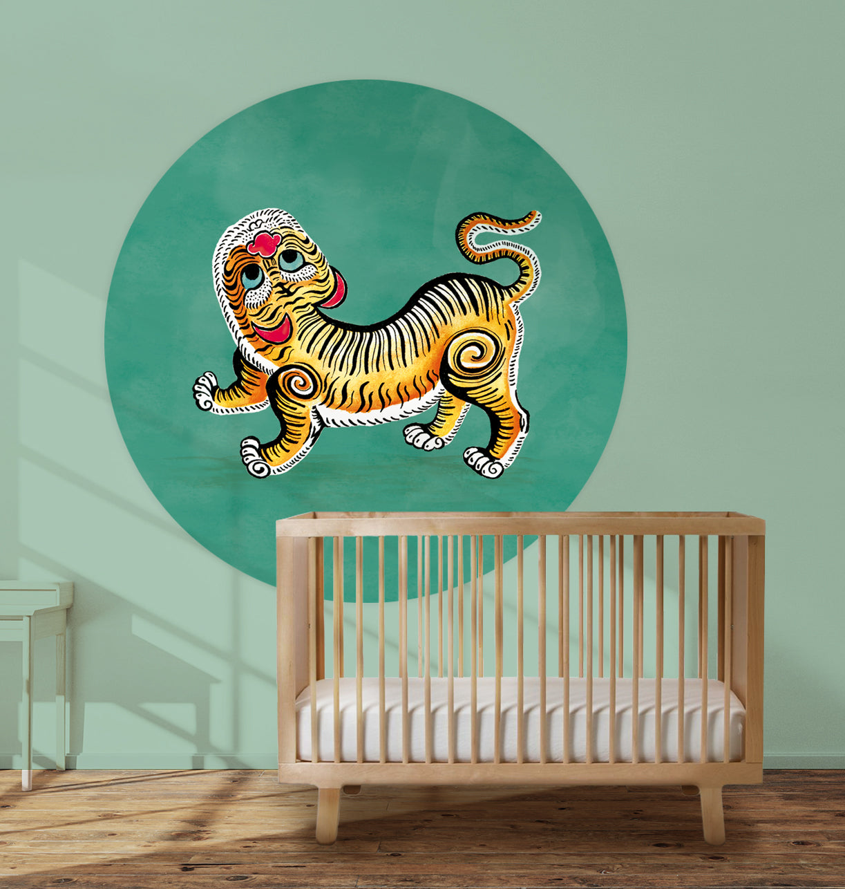 Behangcirkel Tiger Darkgreen - Story of July