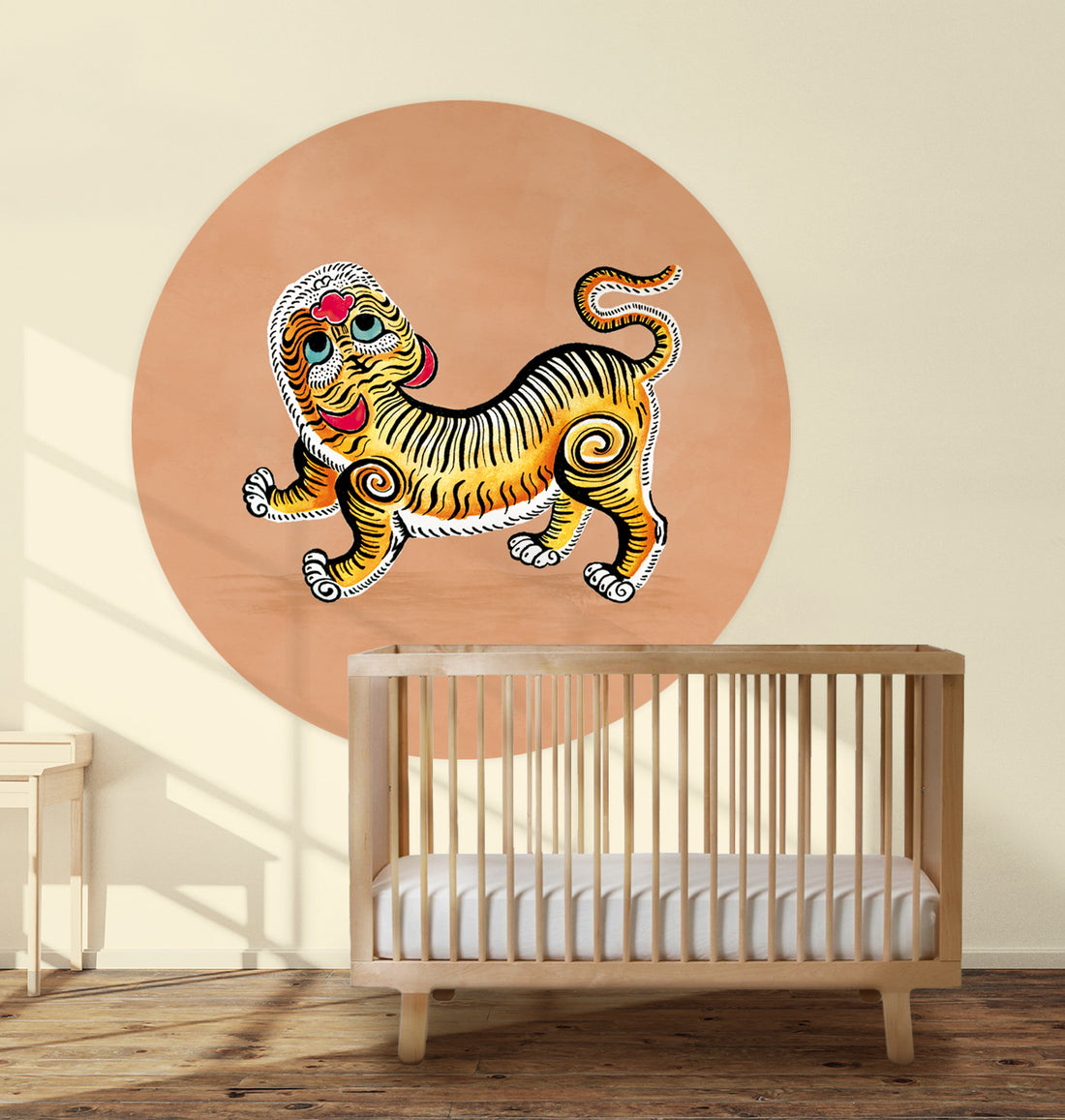 Behangcirkel Tiger Light Terra - Story of July