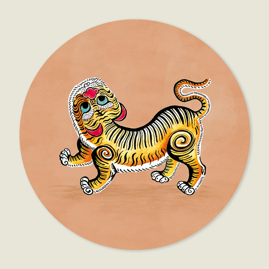 Behangcirkel Tiger Light Terra - Story of July