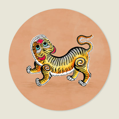 Behangcirkel Tiger Light Terra - Story of July