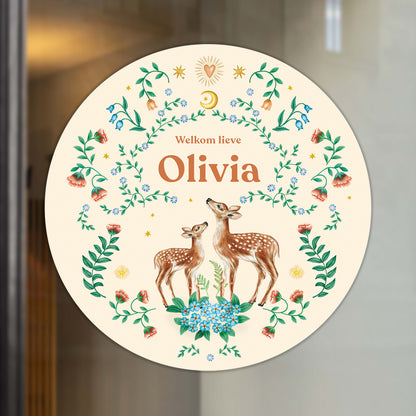 Raamsticker Little Deer Offwhite - Story of July