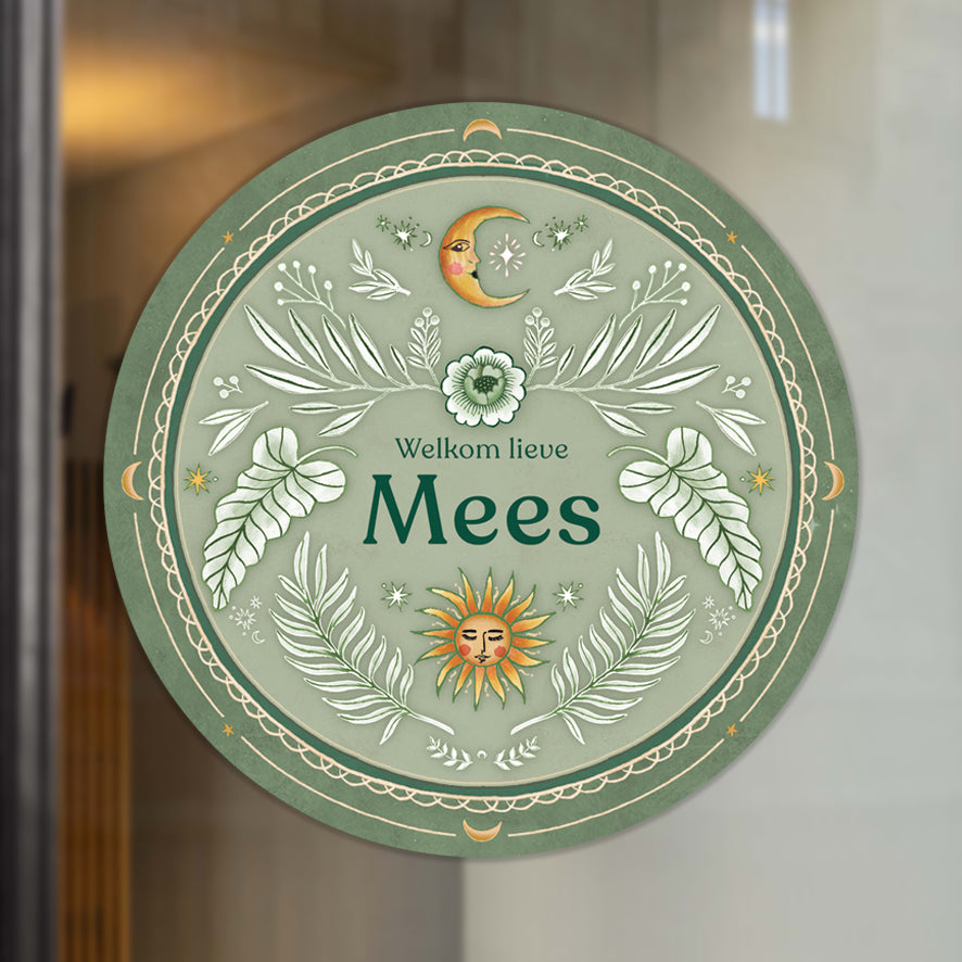 Raamsticker Moonchild Lightgreen - Story of July