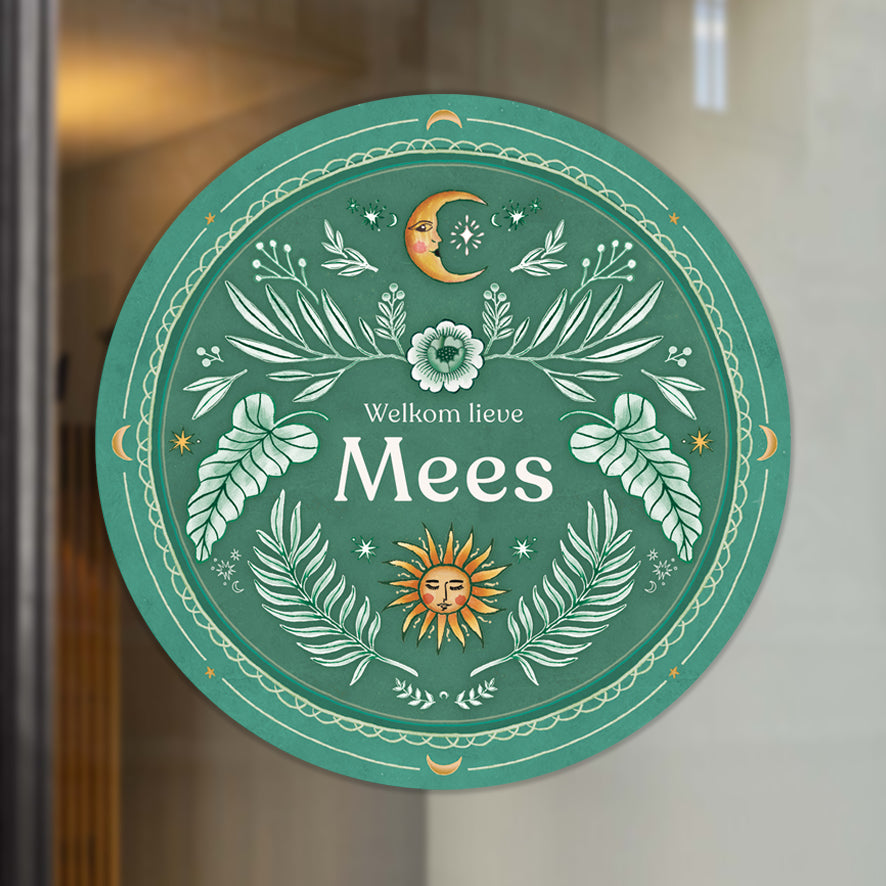 Raamsticker Moonchild Green - Story of July