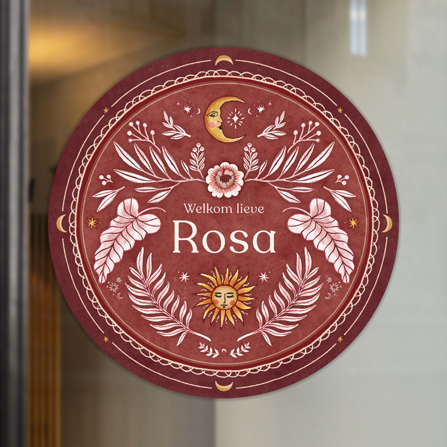 Raamsticker Moonchild Red - Story of July