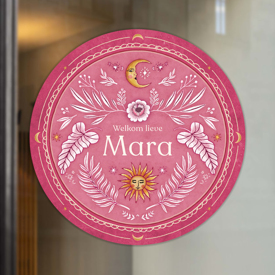 Raamsticker Moonchild Pink - Story of July