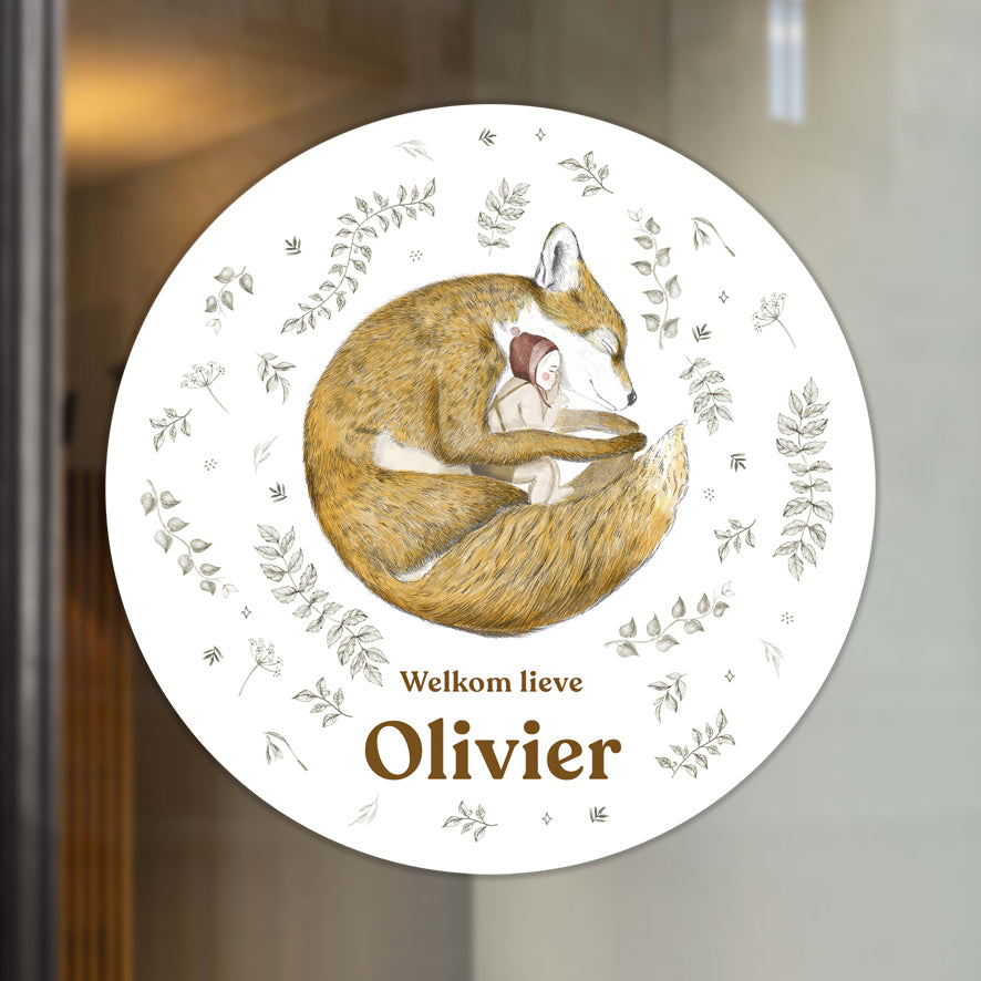 Raamsticker Sleeping Fox - Story of July