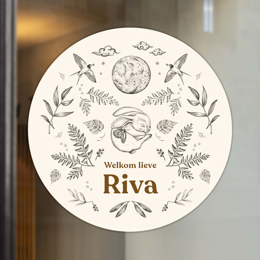 Raamsticker Little Rabbit - Story of July