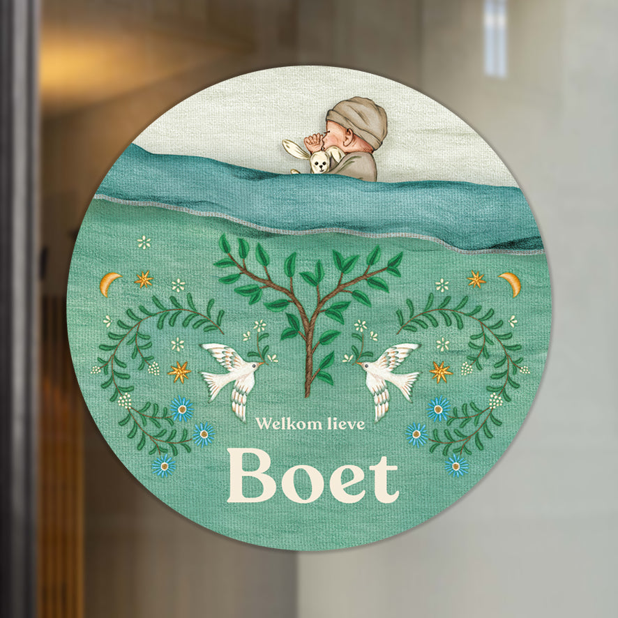 Raamsticker Sleep Tight Blue - Story of July