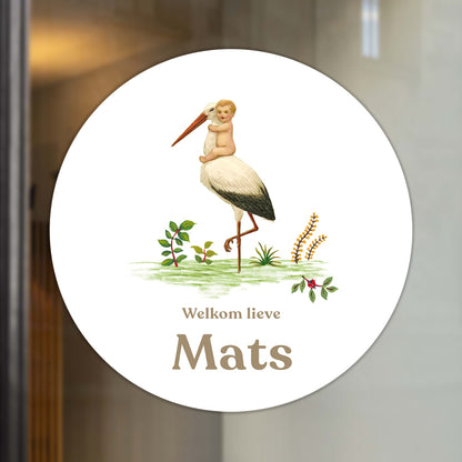 Raamsticker The Stork - Story of July